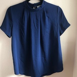 Sienna Sky Navy, high neck top